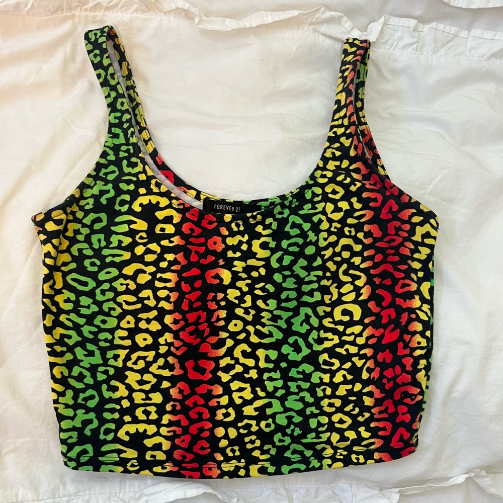 F21 cropped rastafari tank top❣️